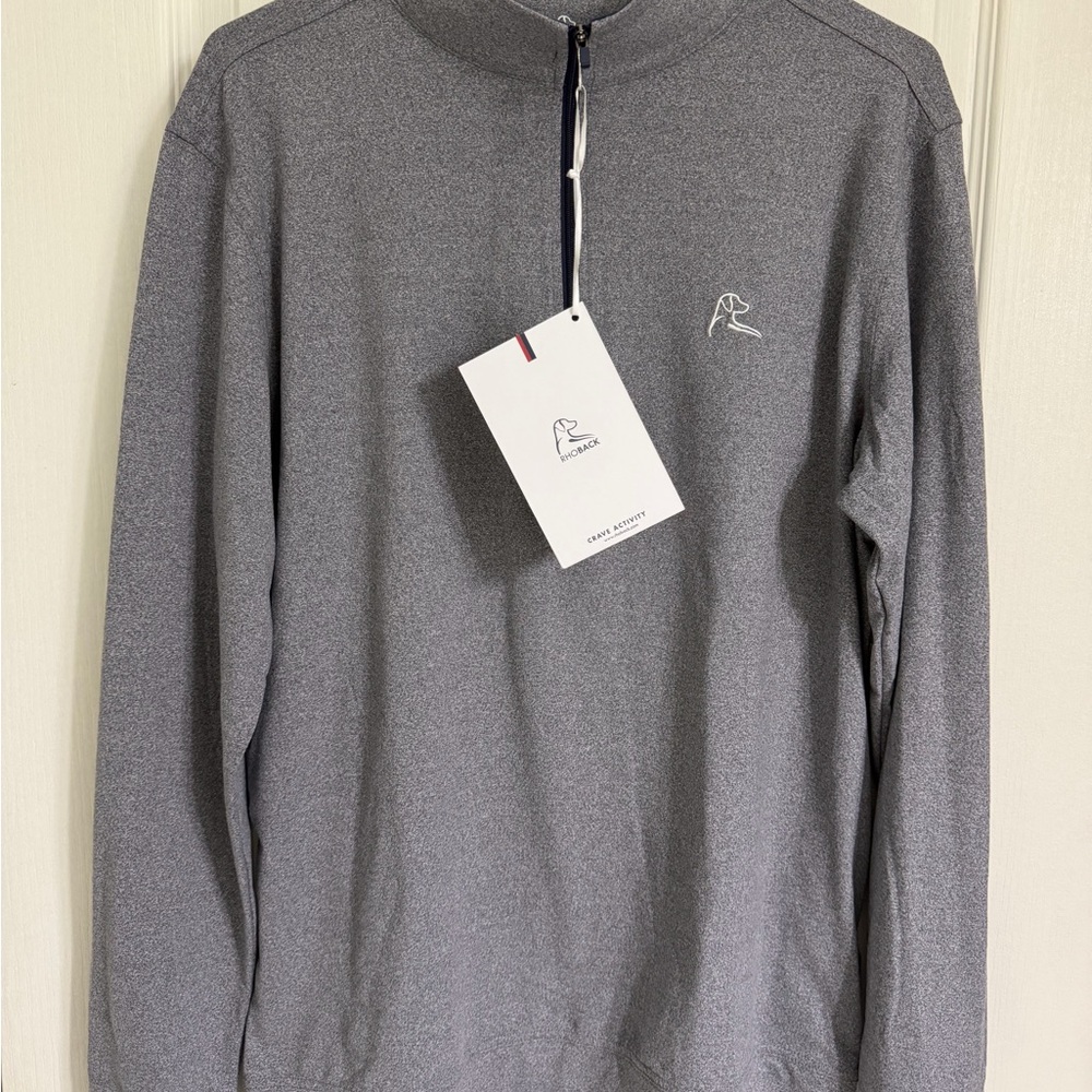 Rhoback Charcoal Zip-Up Men's Sweater